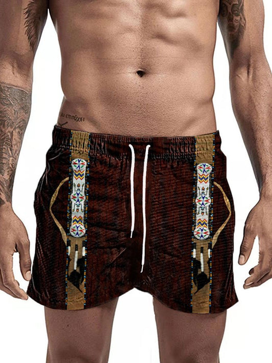 Men's Western Print Shorts