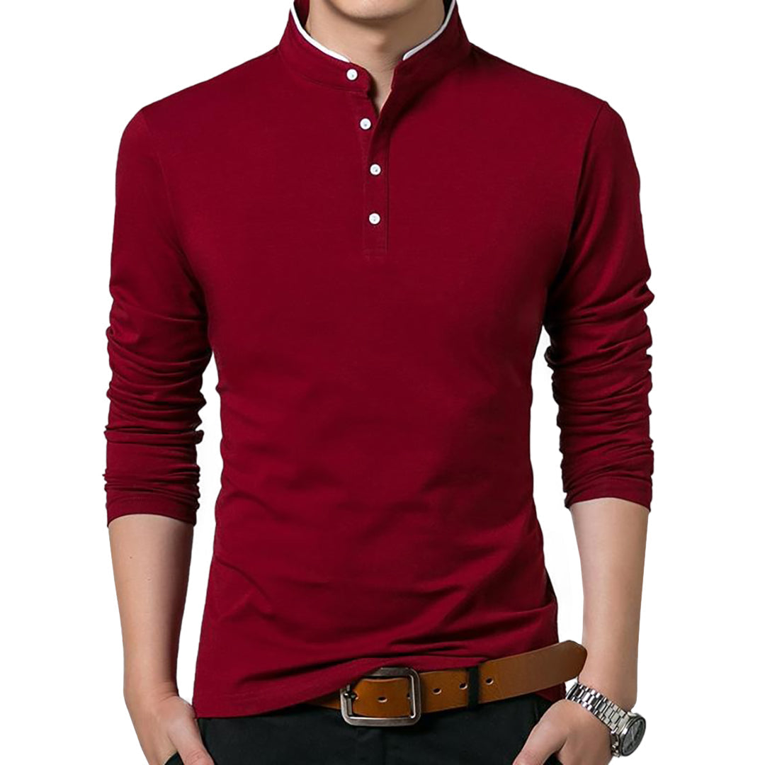Rakkiss™ Buttoned Collar Polo Shirt