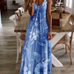 Slim Long Flower Strapless Dress