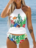Turtle Print Tie Swimsuit Set