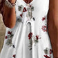 Women's V-neck Loose Pineapple Floral Slip Dress