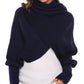 Trendy Knitted Sweater-Scarf With Sleeves
