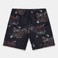 Dragon Floral Print Button Up Shirt & Dragon Print Swim Shorts