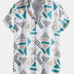 Geometric Print Shirt & Swim Shorts