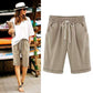 Elastic Waist Casual Comfort Summer Lace Up Cotton Shorts