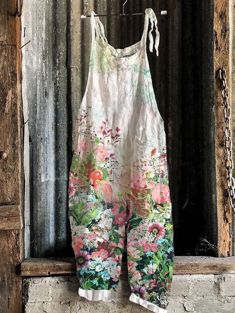 Women's Casual Floral Jumpsuit