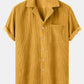 Corduroy Short Sleeved Revere Collar Shirt & Corduroy 5" Shorts