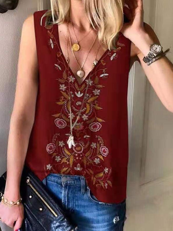 Western Geometric Print Vest