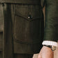 Single-breasted Mid-length Men's Stand-up Collar Woolen Trench Coat