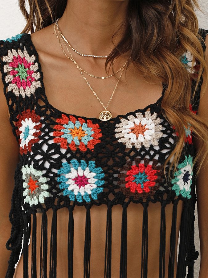 Fringed Beach Cover Up