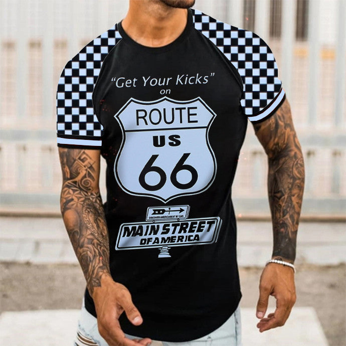 Mens US Route 66 T-shirt