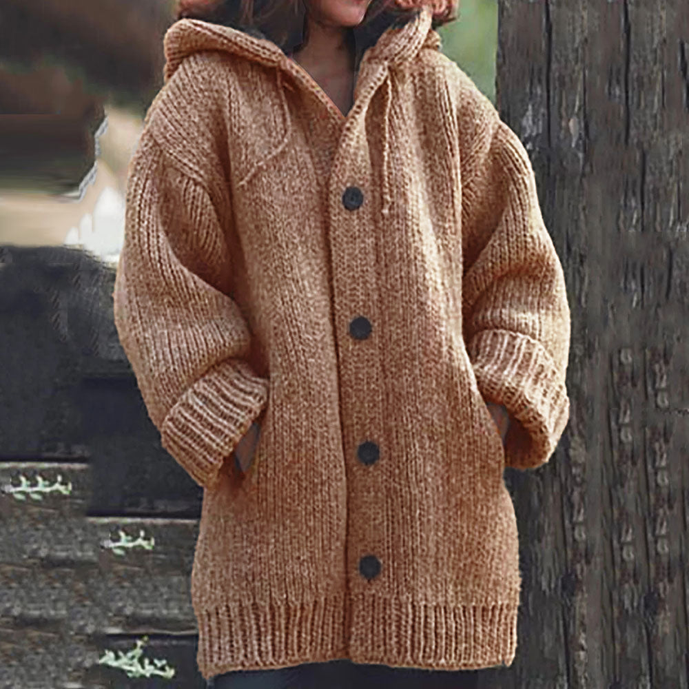 Single-Breasted Patchwork Thin Fall Women's Sweater