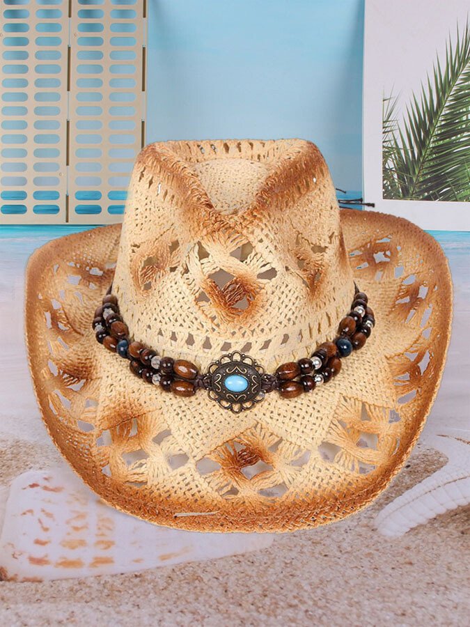 Ethnic Style Hollow Straw Hat