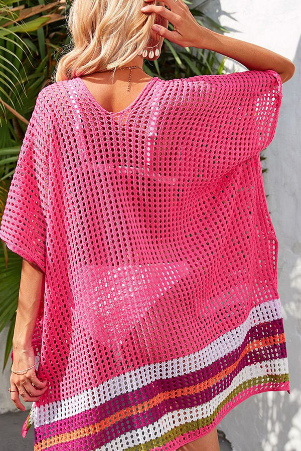 Women's Loose Beachwear Paneled Cutout Bikini Top