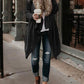 New Fashion loose knit cardigan fox fur collar sweater coat