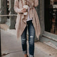 New Fashion loose knit cardigan fox fur collar sweater coat