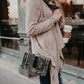 New Fashion loose knit cardigan fox fur collar sweater coat