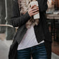 New Fashion loose knit cardigan fox fur collar sweater coat