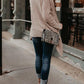 New Fashion loose knit cardigan fox fur collar sweater coat