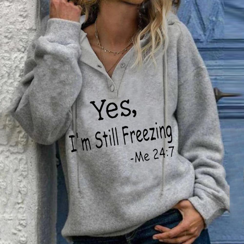 Baggy Grey Letter Print Sweatshirt