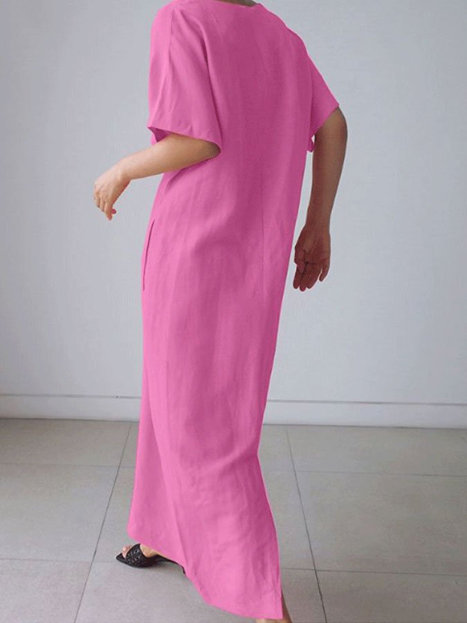 Casual Solid Color Dress