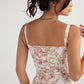 Comfortable Beauty-No underwire-Print Bustier Sundress