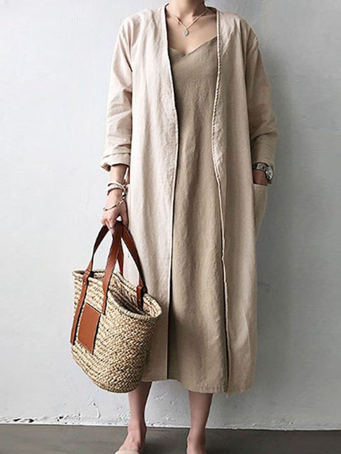 Solid Color Casual Cardigan