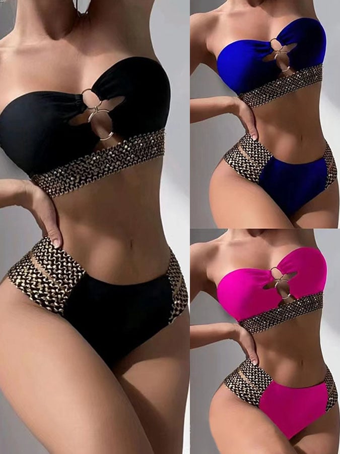 Fashion Sexy Ring Push Up Swimsuit