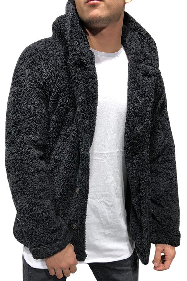 Men's Hooded Solid Color Jacket