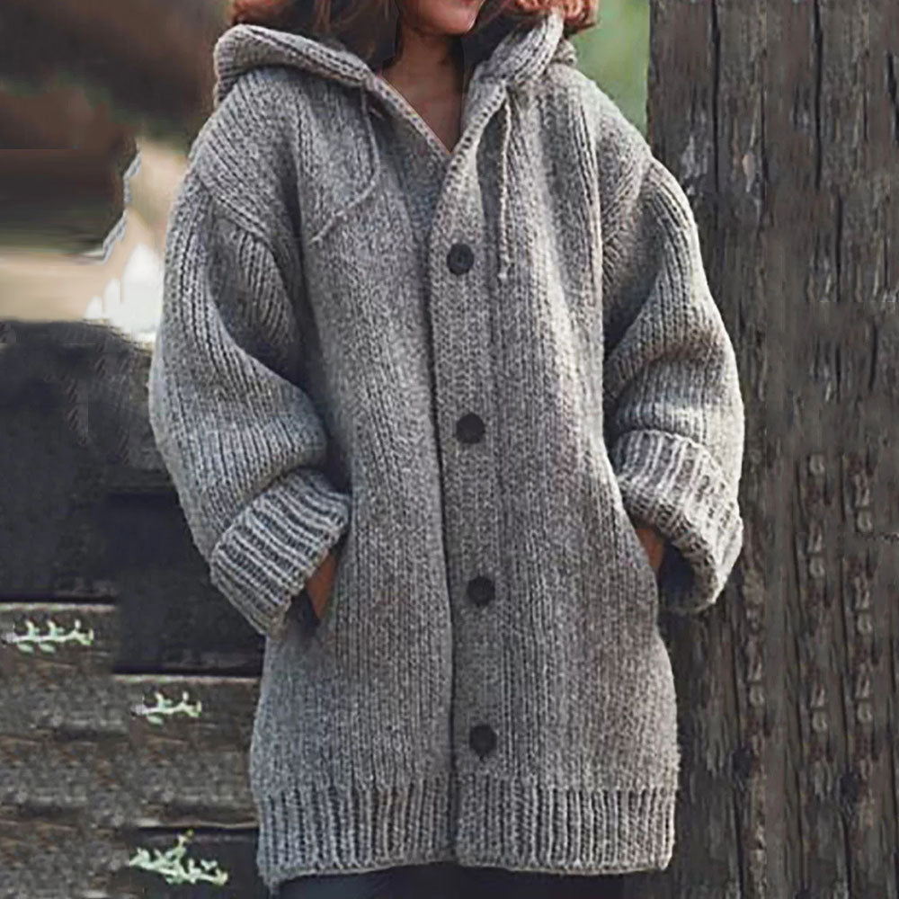 Single-Breasted Patchwork Thin Fall Women's Sweater