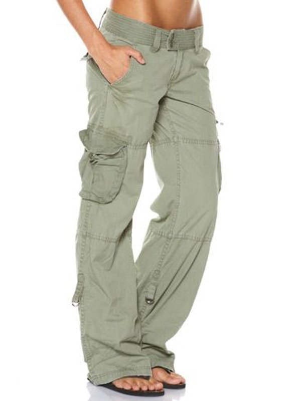 Hip Hugger Comfy Cargo Casual Pants