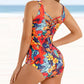 Women's Floral Print One Piece Swimsuit