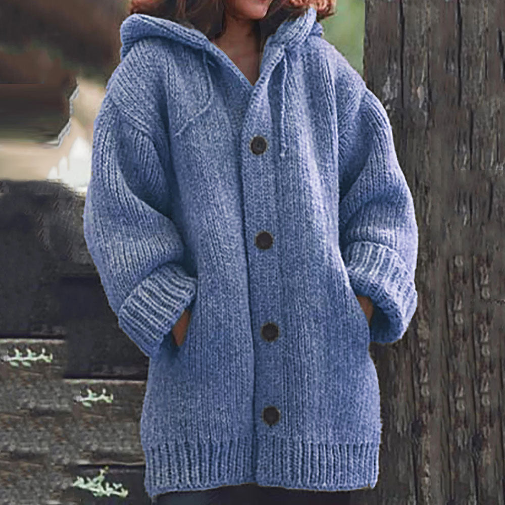 Single-Breasted Patchwork Thin Fall Women's Sweater