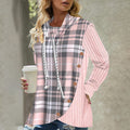 Pink Geometric Long Sleeve Top