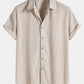 Short-Sleeved Corduroy Button Up Shirt & Shorts