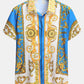 Baroque Print Button Up Shirt & Shorts