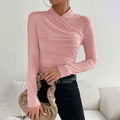 Sweet Pink Plain Long Sleeve Top