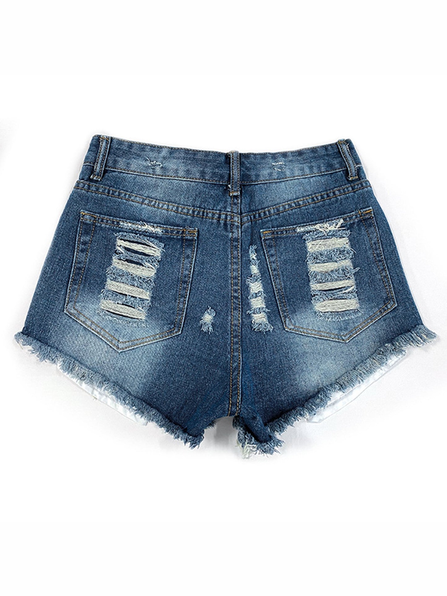 Women's ripped denim shorts