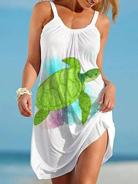 Turtle Print Beach Dress