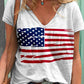 Women's Independence Day Flag Printed T-shirt