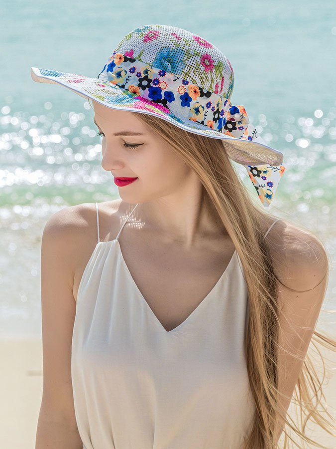 Wide Brim Bucket Hat Sunshade Beach Hat