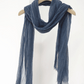 Women's small size pleated cotton and linen silk scarf