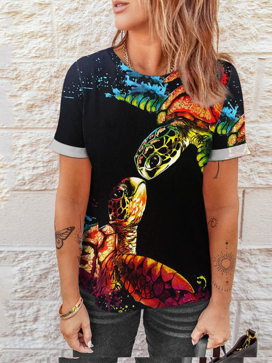 Turtle Print T-Shirt