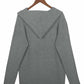Men's Casual Solid Color Hooded Sweater Jacket