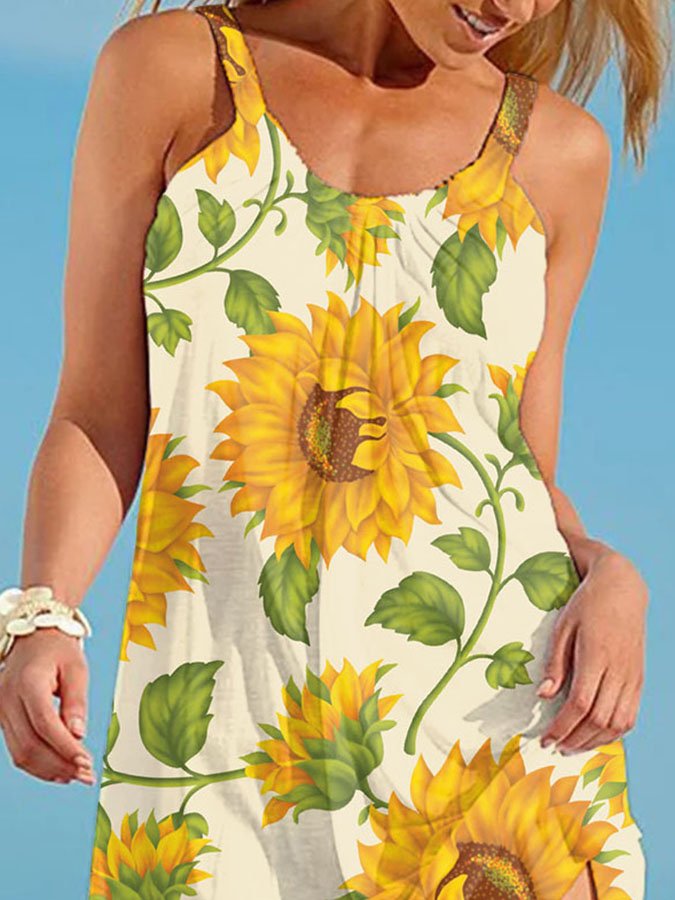 Solitary Sunflower Dress