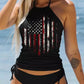 Drawstring Print Swimsuit