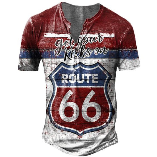 Men's Vintage Comfort Breathable Print T-Shirt