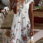 Casual Floral Loosen Short Sleeve Knit Dress