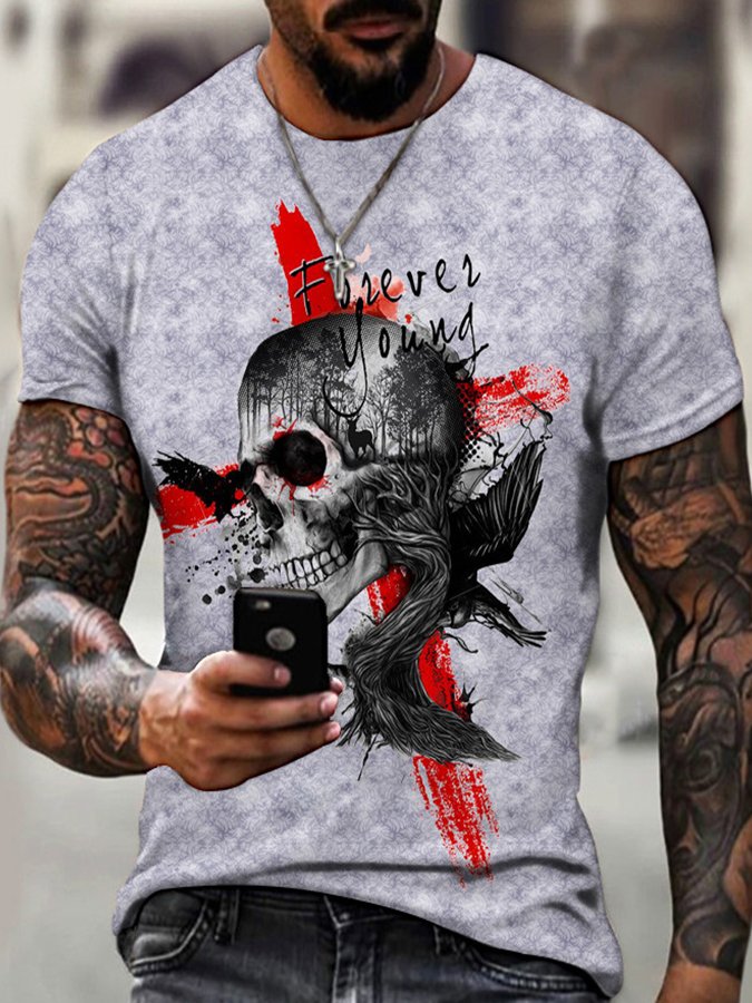 Skull Print T-Shirt