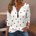 Casual Long Sleeve Print Top